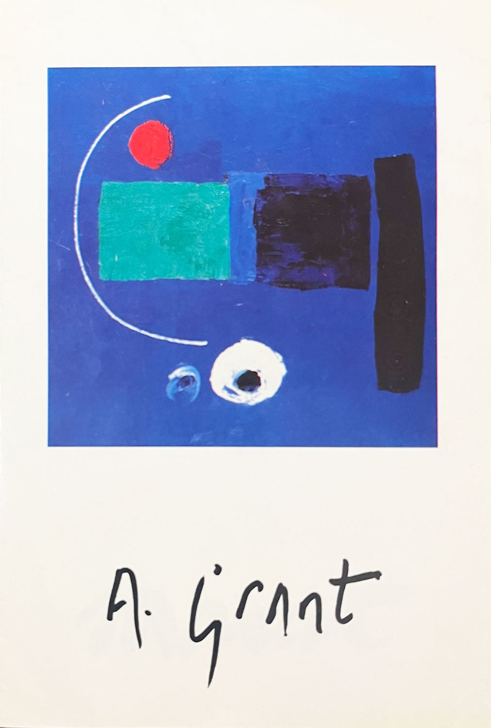 Signed card — A. Grant, Galerie du Touquet 1994